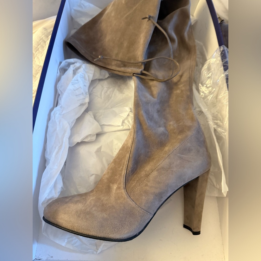 Stuart Weitzman Tan Heeled Boots